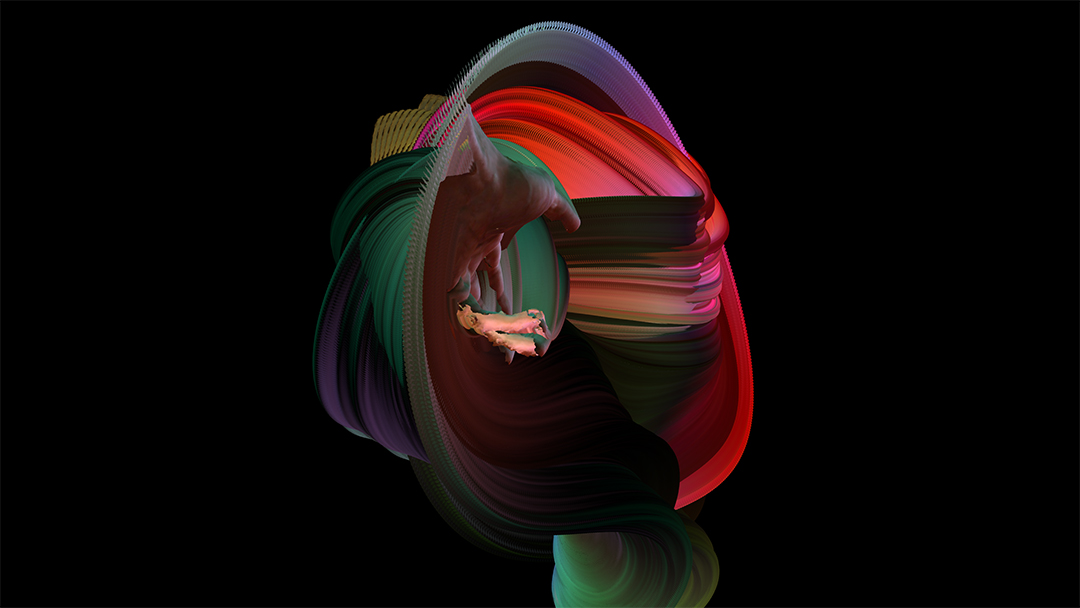 Digital painting generated from hand scan