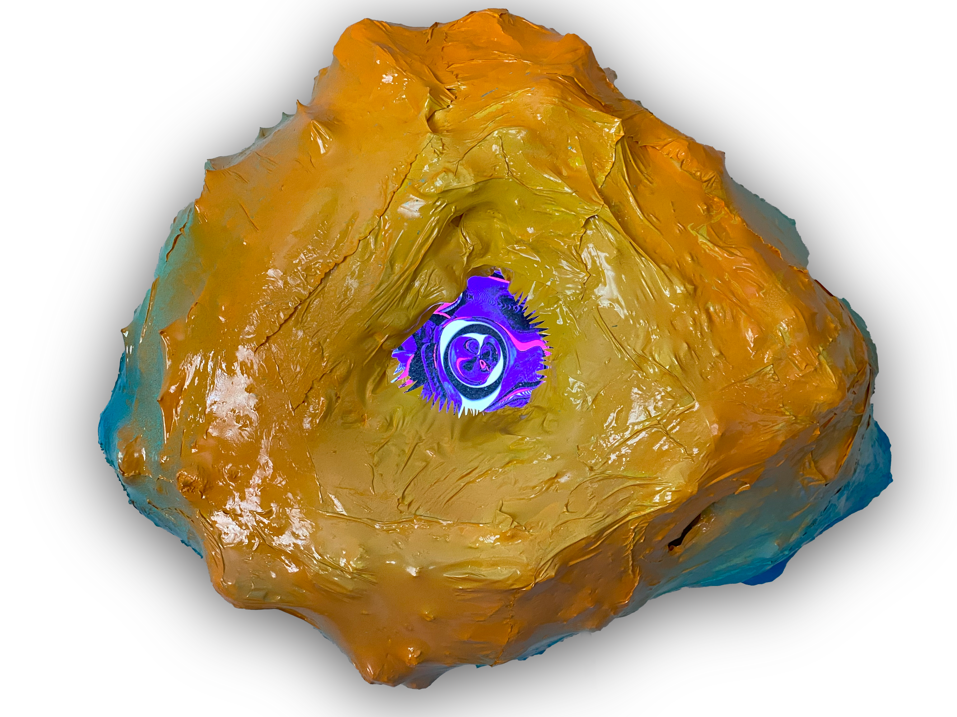 Nexus wall sculpture with central display