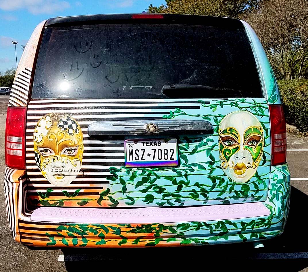 Rainbow Rider displayed at Houston Art Car Parade